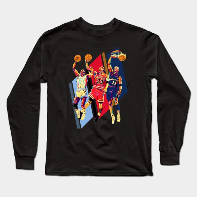 BASKETBALLART - IS JORDAN DUNK Long Sleeve T-Shirt by JORDAN-ART23